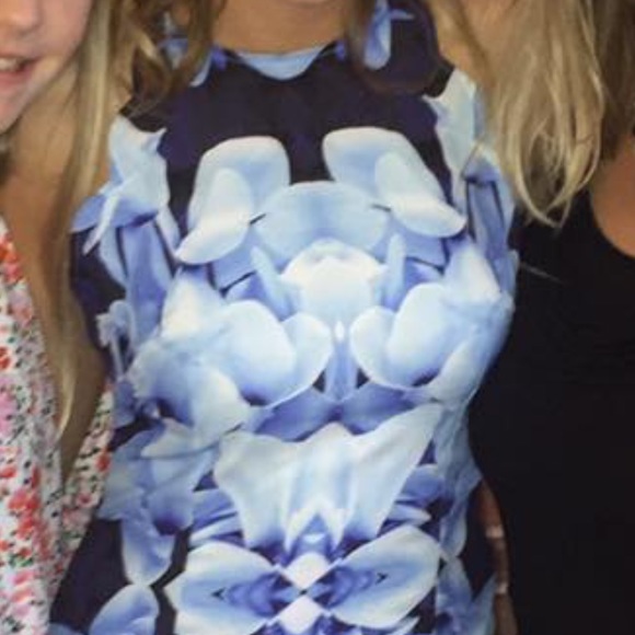 blue floral bodycon - Picture 4 of 5